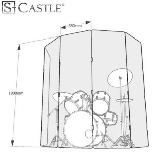 S-Castle 드럼쉴드(차음판) 에스캐슬 190 시리즈 / 에스캐슬 XLS Series 드럼쉴드 190Cm높이 / 6~8장